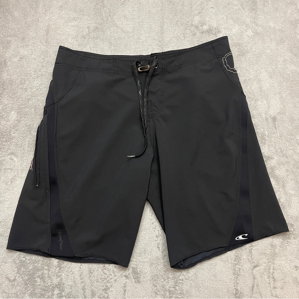 Oneill Superfreak Board Shorts Men 36 Black Drawstring Swim Outdoor